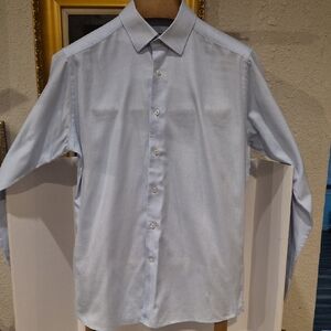 David Donahue Sky Blue Men's Dress Shirt